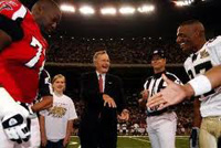 Former President Bush - pregame coin toss